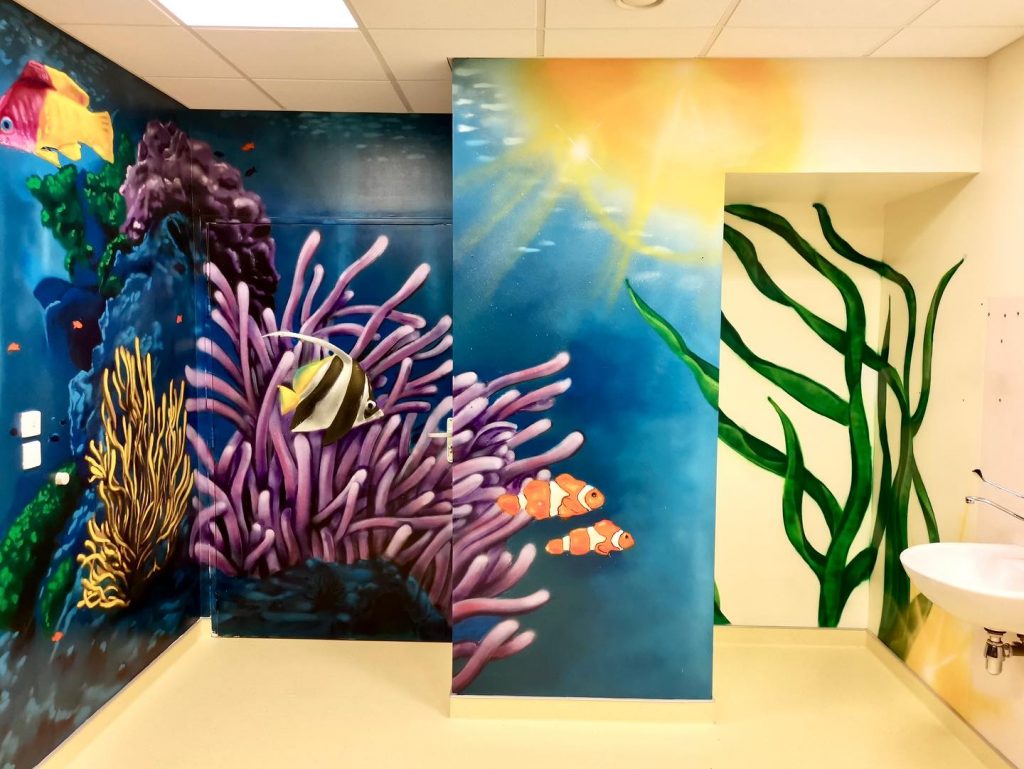 Fresque sous-marine &agrave; Besan&ccedil;on - LB Studio