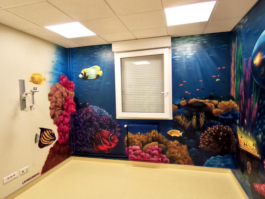 D&eacute;co graffiti immersive sous-marine - LB Studio