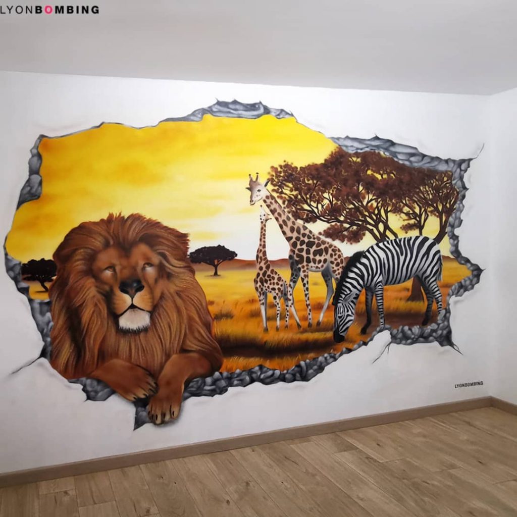 Chambre graffiti Savane - LB Studio