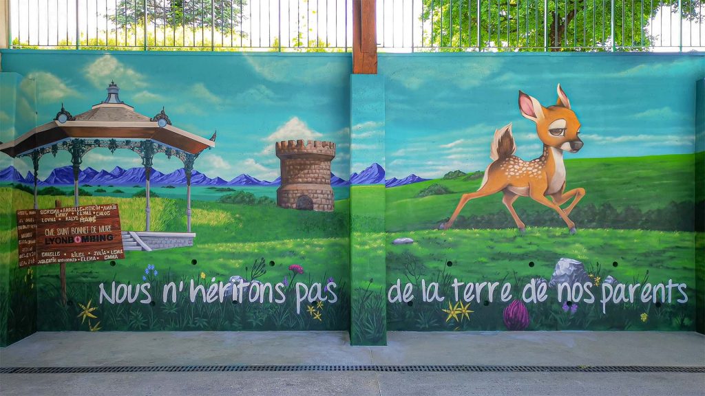 Fresque graffiti ludique - LB Studio