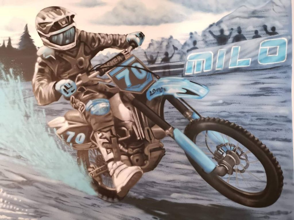 Graffiti moto pour chambre d'enfant - LB Studio