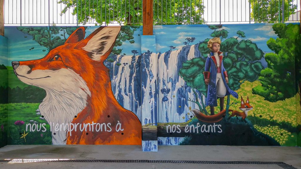 Graffiti Petit Prince Atelier participatif - LB Studio