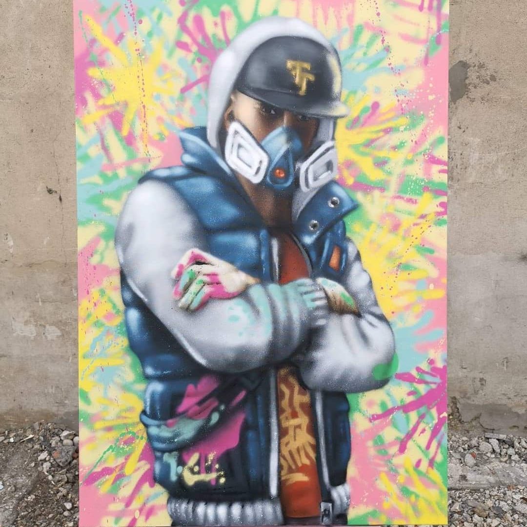 Toile graffiti personnalisée - LB Studio